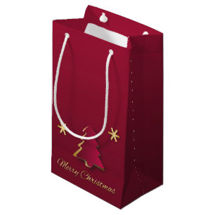 Classy Elegant Gold Red-kerstboom Klein Cadeauzakje