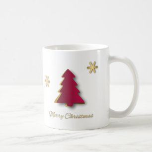 Classy Elegant Gold Red-kerstboom Koffiemok