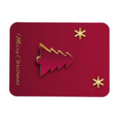 Classy Elegant Gold Red-kerstboom Magneet (Horizontaal)