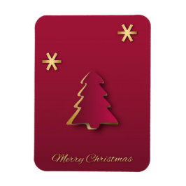 Classy Elegant Gold Red-kerstboom Magneet