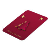 Classy Elegant Gold Red-kerstboom Magneet (Linkerzijde)