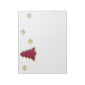 Classy Elegant Gold Red-kerstboom Notitieblok (Linkerzijde)