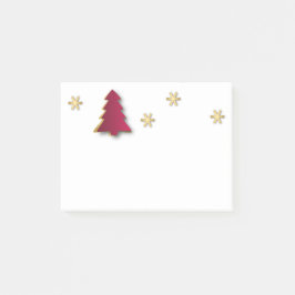 Classy Elegant Gold Red-kerstboom Post-it® Notes