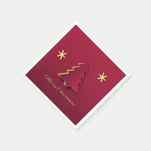 Classy Elegant Gold Red-kerstboom Servet (Hoek)