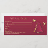 Classy Elegant Gold Red-kerstboomkaartje (Achterkant)