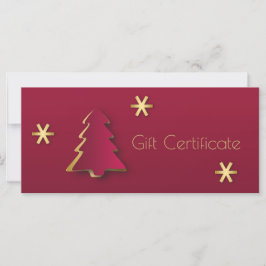 Classy Elegant Gold Red-kerstboomkaartje