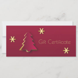 Classy Elegant Gold Red-kerstboomkaartje