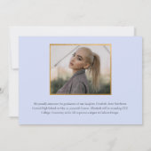 Classy Elegant Gold Script Text Afstuderen 3 Foto Aankondiging (Achterkant)