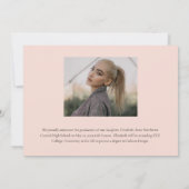 Classy Elegant Gold Script Text Afstuderen 3 Foto Aankondiging (Achterkant)