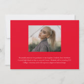 Classy Elegant Gold Script Text Afstuderen 3 Foto Aankondiging (Achterkant)