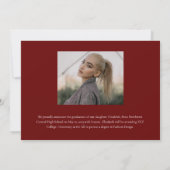 Classy Elegant Gold Script Text Afstuderen 3 Foto Aankondiging (Achterkant)