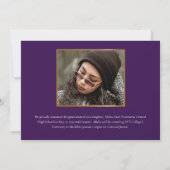 Classy Elegant Gold Script Text Afstuderen 4 Foto Aankondiging (Achterkant)