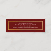 Classy Elegant Gold Text Afstuderen Foto Mini Visitekaartje (Achterkant)