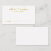 Classy Elegant Gold Wedding Advieskaart (Voorkant / Achterkant)