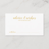Classy Elegant Gold Wedding Advieskaart (Voorkant)