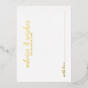 Classy Elegant Gouden Folie Bruiloft Advies Kaart