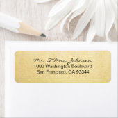 Classy Elegant Gouden Folie Bruiloft Retouradres Etiket (Insitu)