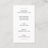 Classy elegant gouden hoofdgat  visitekaartje (Achterkant)