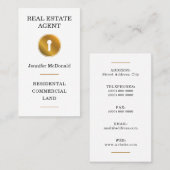 Classy elegant gouden hoofdgat  visitekaartje (Voorkant / Achterkant)