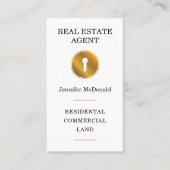 Classy elegant gouden hoofdgat  visitekaartje (Voorkant)