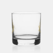 Classy Elegant Gouden Toon Monogram Familie Shield Whisky Glas (Links)