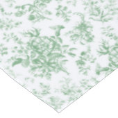 Classy Elegant  Green Floral Toile Tafelkleed (Gekanteld)