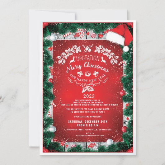 Classy Elegant Holiday Kerstmis Kaart (Voorkant)