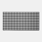 Classy Elegant Houndstooth Pattern Black and White Bureaumat (Voorkant)