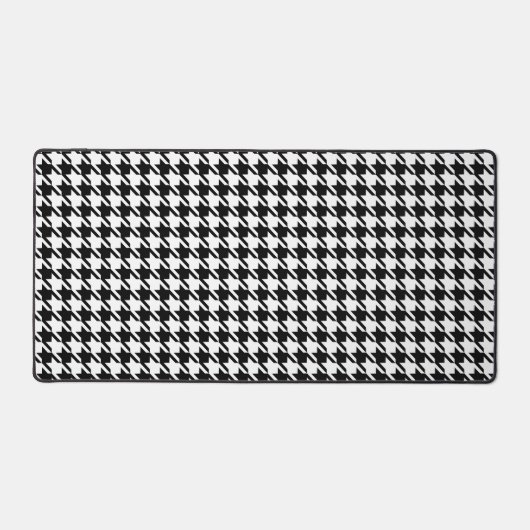 Classy Elegant Houndstooth Pattern Black and White Bureaumat (Voorkant)