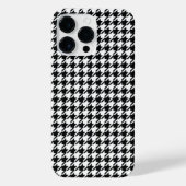 Classy Elegant Houndstooth Pattern Black and White iPhone Hoesje (Achterkant)