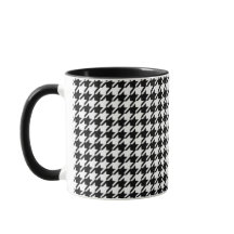 Classy Elegant Houndstooth Pattern Black and White