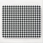 Classy Elegant Houndstooth Pattern Black and White Muismat (Voorkant)