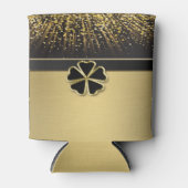 Classy Elegant Irish Shamrock, Faux Gold Confetti Blikjeskoeler (Voorkant)