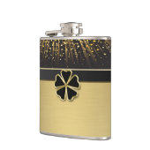 Classy Elegant Irish Shamrock, Faux Gold Confetti Heupfles (Links)