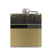 Classy Elegant Irish Shamrock, Faux Gold Confetti Heupfles (Achterkant)