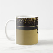 Classy Elegant Irish Shamrock, Faux Gold Confetti Koffiemok (Links)