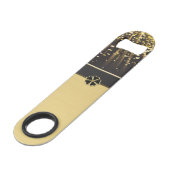 Classy Elegant Irish Shamrock, Faux Gold Confetti Speed Flessenopener (Achterkant Gekanteld)