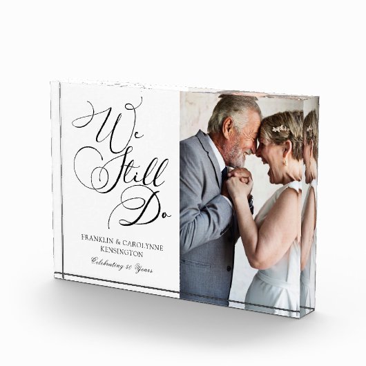 Classy Elegant Jubileum Vow Renewal Foto (Rechts)