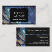 Classy Elegant Labradorite donkerblauw Visitekaartje (Voorkant / Achterkant)