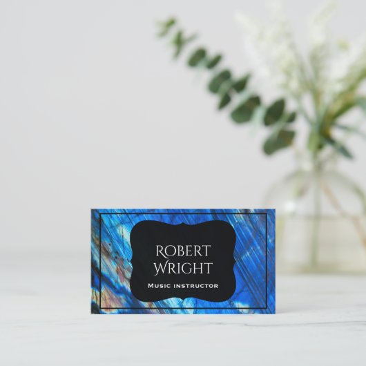 Classy Elegant Labradorite Visitekaartje (Staand voorkant)