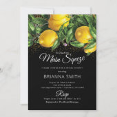 Classy Elegant Lemon Bridal Shower Kaart (Voorkant)