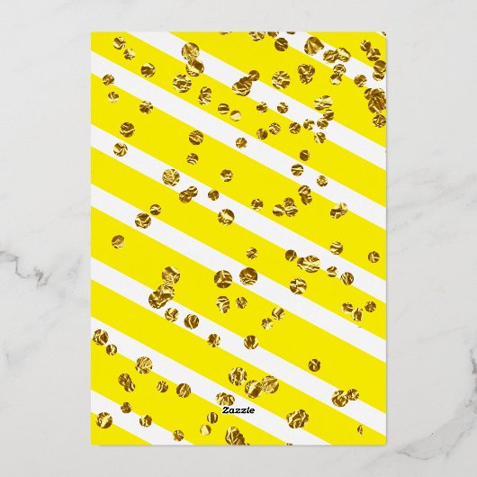 Classy Elegant Lemon Vrijgezellenfeest Real Folie Uitnodiging (Achterkant)