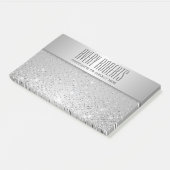 Classy Elegant Luxe Zilveren Glitter Post-it® Notes (Schuin)