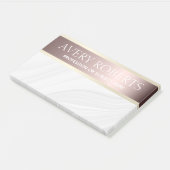 Classy Elegant Luxury Floral roos gold Post-it® Notes (Schuin)