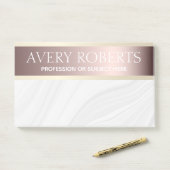 Classy Elegant Luxury Floral roos gold Post-it® Notes (Op bureau)
