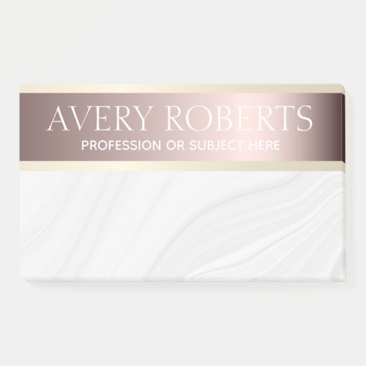 Classy Elegant Luxury Floral roos gold Post-it® Notes (Voorkant)