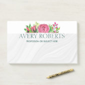 Classy Elegant Luxury Floral waterverf Post-it® Notes (Op bureau)