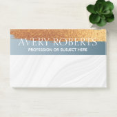 Classy Elegant Luxury Steel Blue Gold stripe Post-it® Notes (Kantoor)