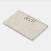 Classy Elegant Luxury White Glitter Post-it® Notes (Schuin)