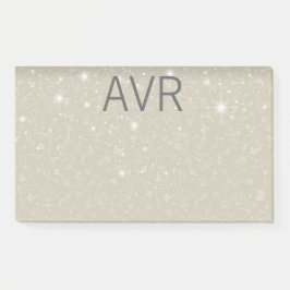 Classy Elegant Luxury White Glitter Post-it® Notes